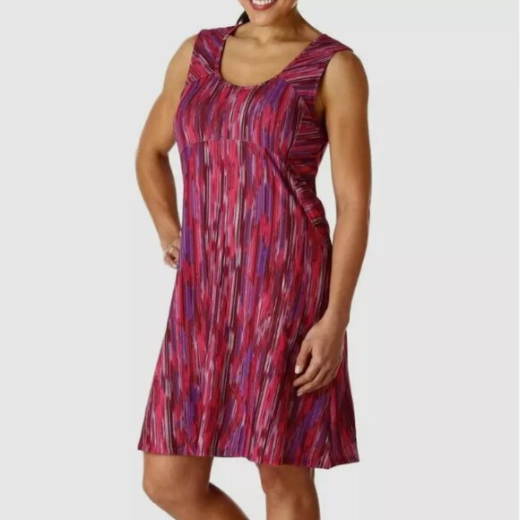 Prana Women's Athletic Azalea Rainblur Cutout Back Dress - M - Picture 1 of 8